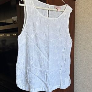 St. Tropez White Embroidered Blouse